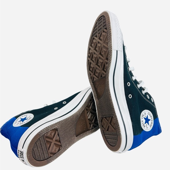 Converse CTAS Colorblock Blue/Black High-Top Unisex Sneaker 163348F Size 12 - Picture 11 of 12